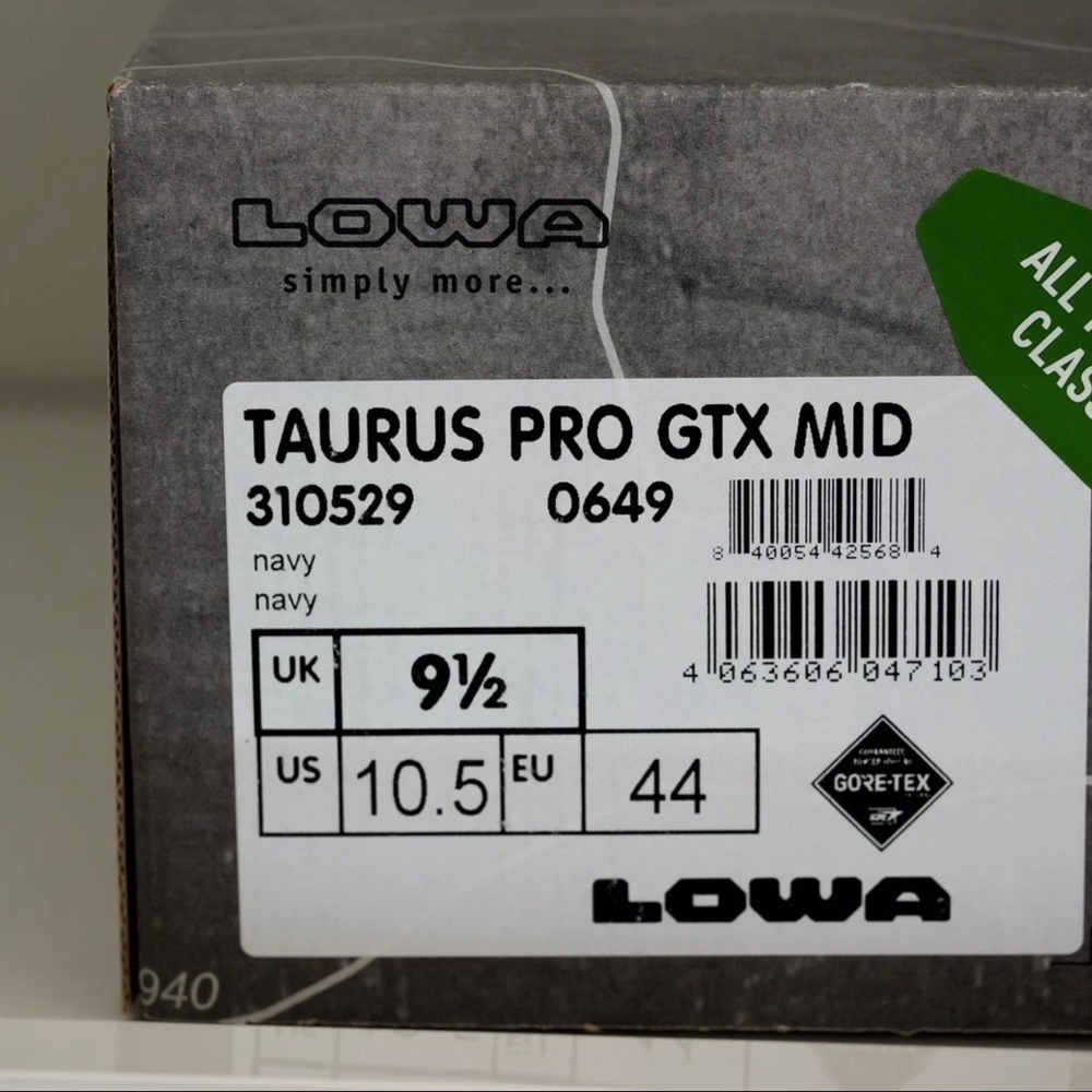 Lowa Taurus Pro Mid GTX Gore-Tex Waterproof Boots Men Navy Dark Blue 10.5 - Picture 6 of 6